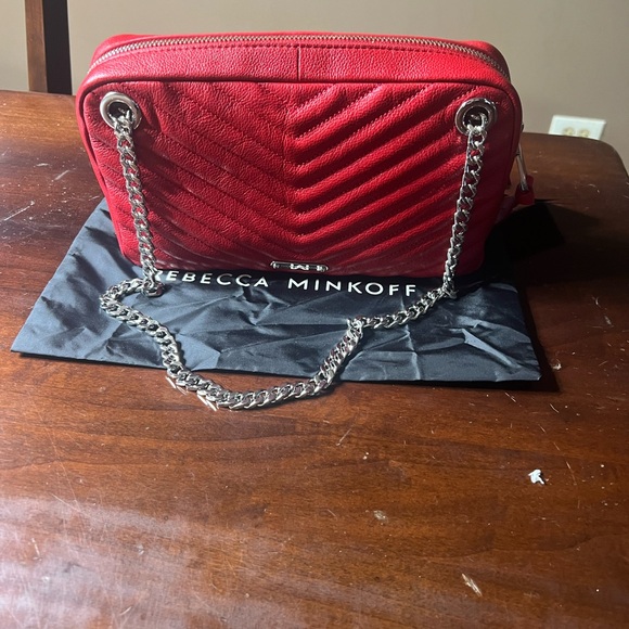 Rebecca Minkoff Edie shoulder bag color Chili NEW - Picture 7 of 9